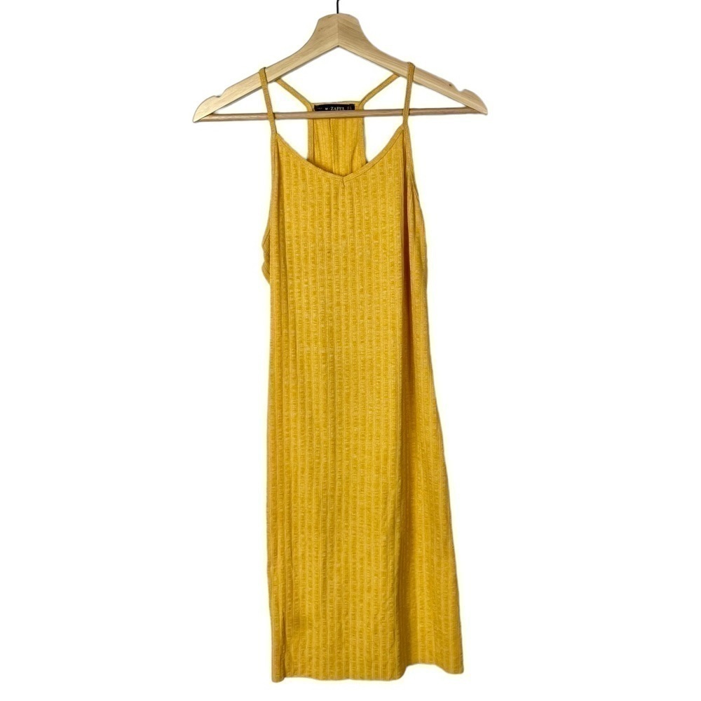 Zaful‎ Mustard Yellow Ribbed Midi Dress 6